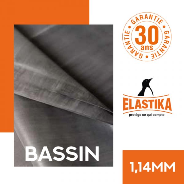 Membrane Bassin ELASTIKA 1.14 mm Largeur 6,10m. Vente à la coupe au mètre linéaire.