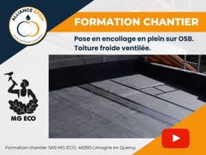 Vidéo Alliance EPDM sur la pose d'une membrane EPDM sur support OSB. Toiture froide ventilée.